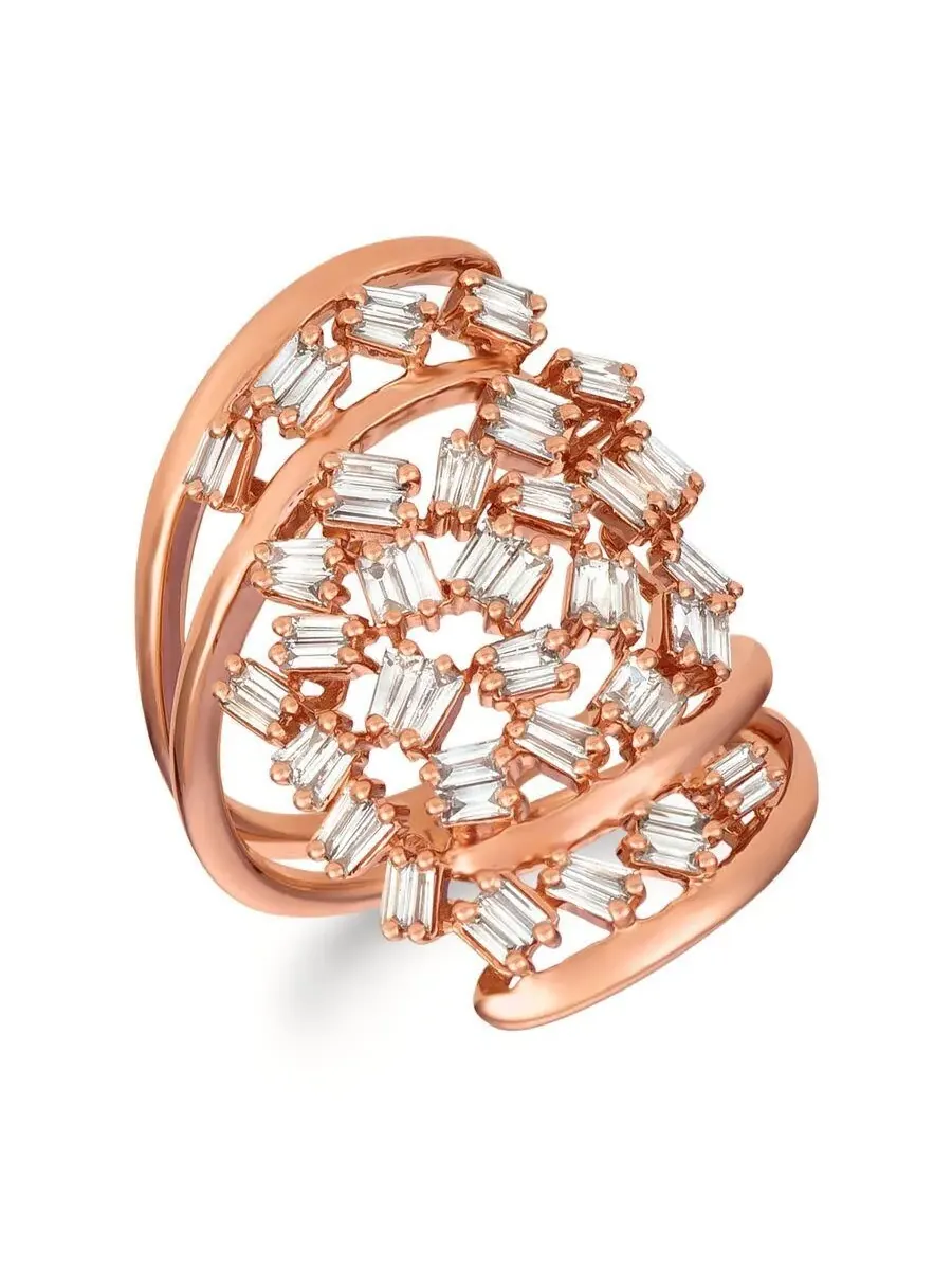 Кольца Le Vian Ladies с нудовыми бриллиантами, выполненные в 14-каратном клубничном золоте — изображение 1 из 1