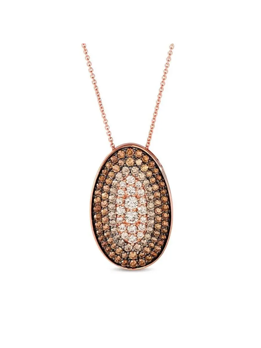 Женское ожерелье Le Vian Ombre, выполненные из клубничного золота 14K — изображение 1 из 1, оттенок шоколад