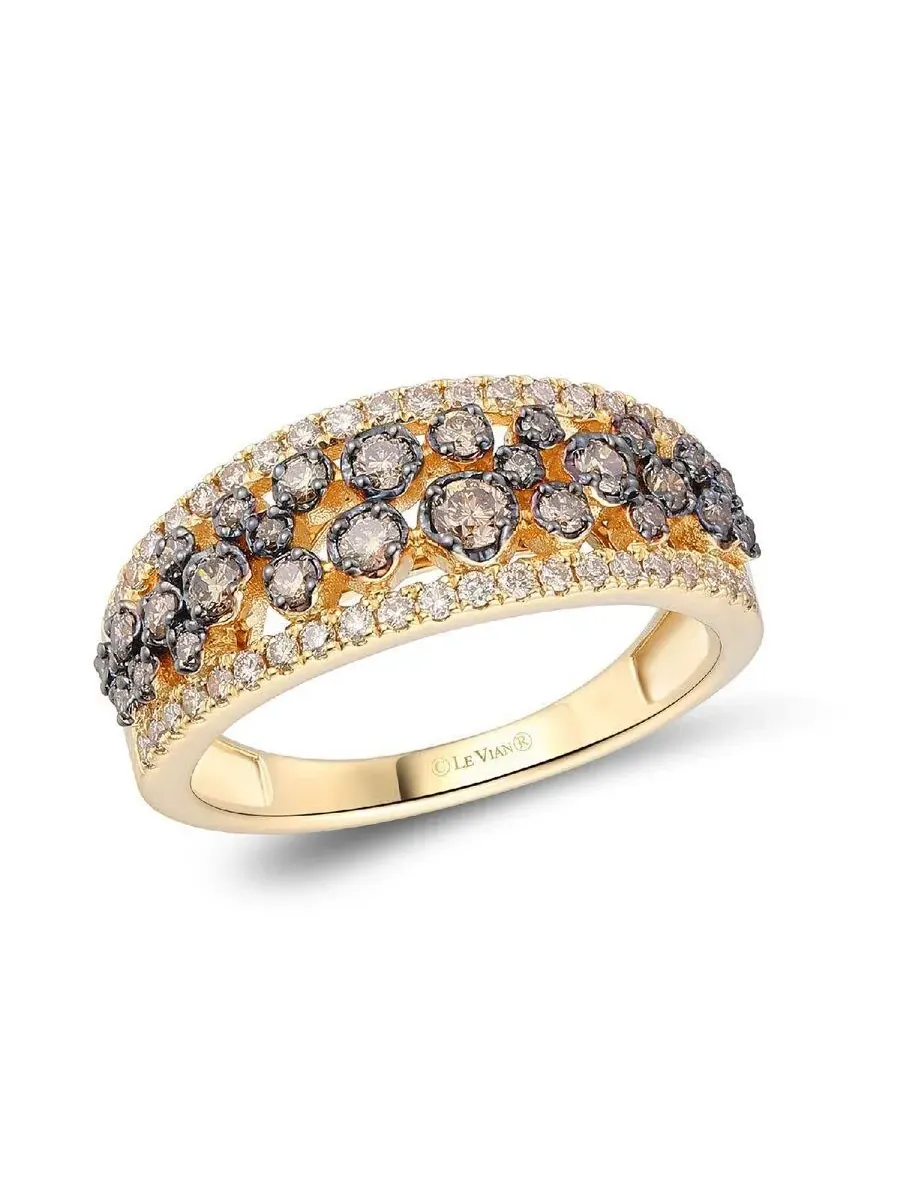 Женские кольца Le Vian с шоколадным бриллиантом, выполненные из 14-каратного медового золота — изображение 1 из 1