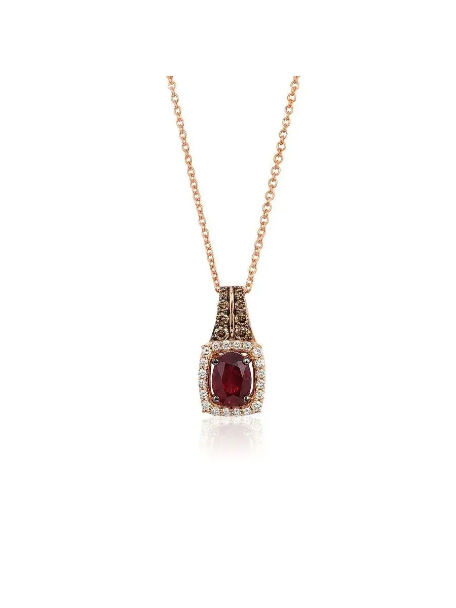 Колье Le Vian Ladies Passion с рубином, выполненное из 14-каратного клубничного золота — изображение 1 из 1, оттенок красный