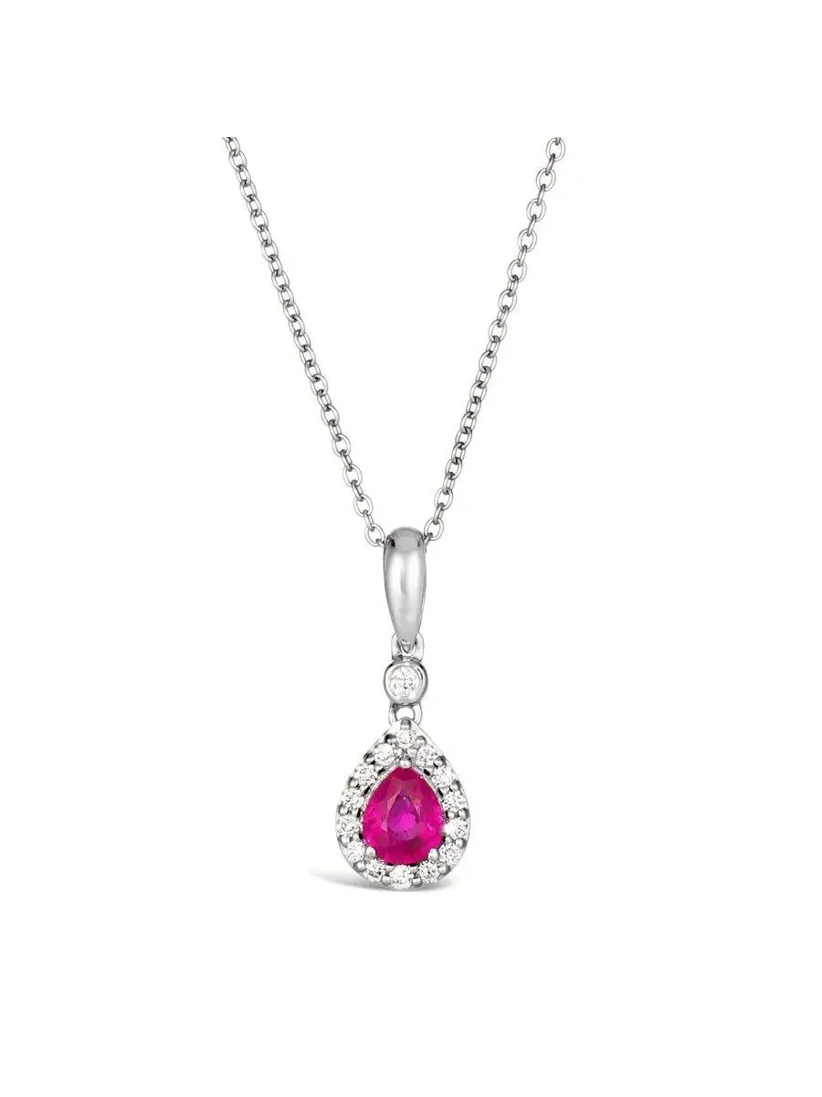 Женское ожерелье Le Vian с рубинами Passion в 14-каратном золотом Vanila — изображение 1 из 1, оттенок красный