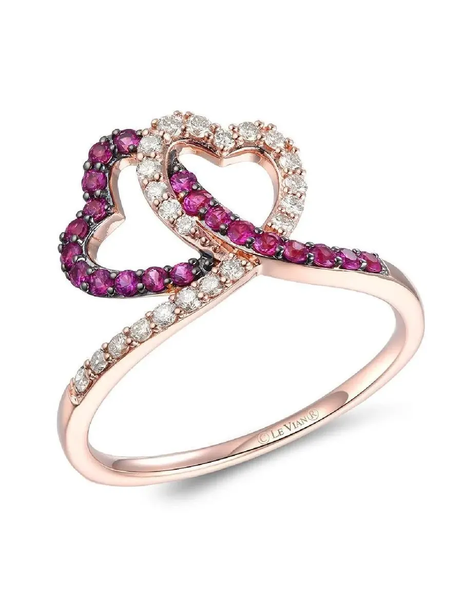 Кольца Le Vian Ladies Passion с рубинами, выполненные из 14-каратного клубничного золота — изображение 1 из 3