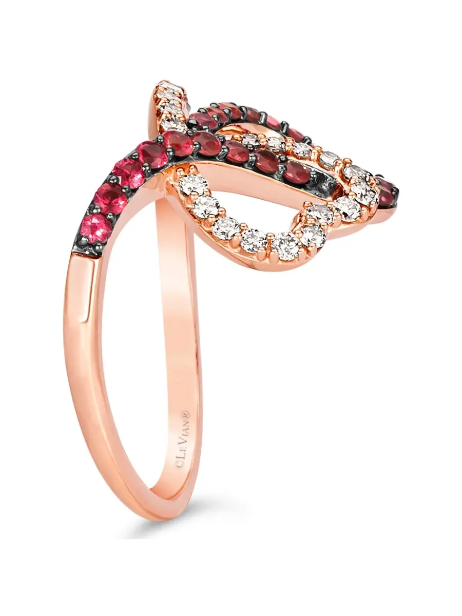 Кольца Le Vian Ladies Passion с рубинами, выполненные из 14-каратного клубничного золота — изображение 3 из 3