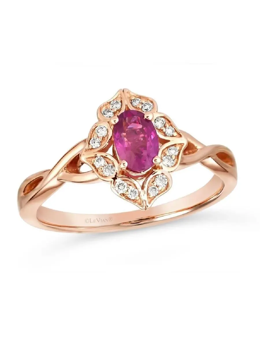Кольца Le Vian Ladies Passion с рубинами, выполненные из 14-каратного клубничного золота — изображение 1 из 1