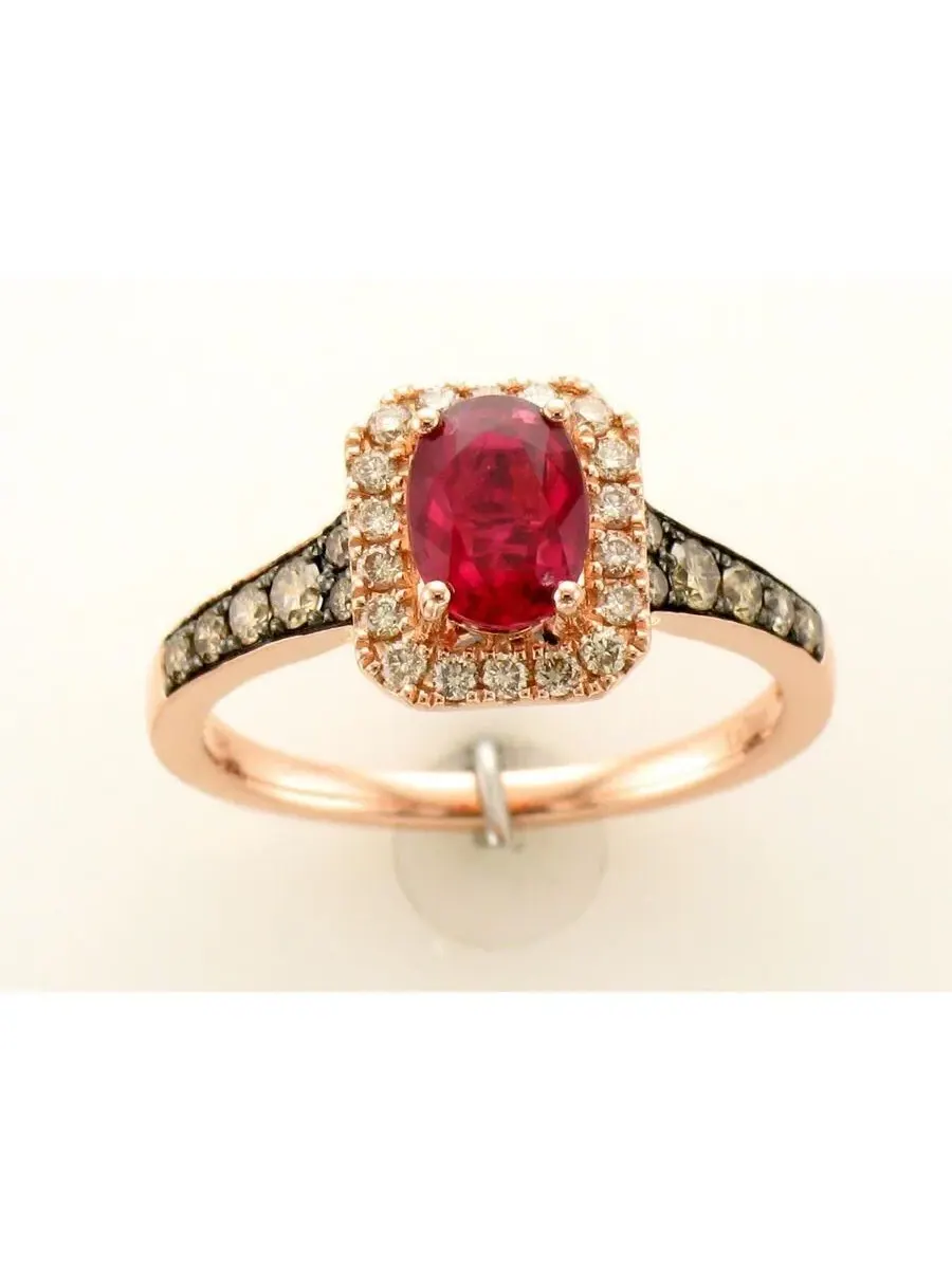 Женские кольца Le Vian Passion с рубинами, установленные в клубничном золоте 14K — изображение 1 из 1, оттенок красный