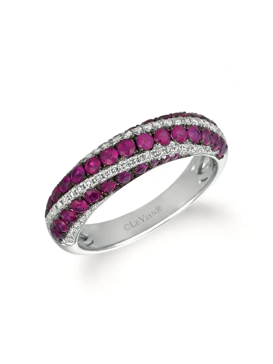 Кольца Le Vian Ladies Passion с рубинами, выполненные из 14-каратного ванильного золота — изображение 1 из 1, оттенок красный