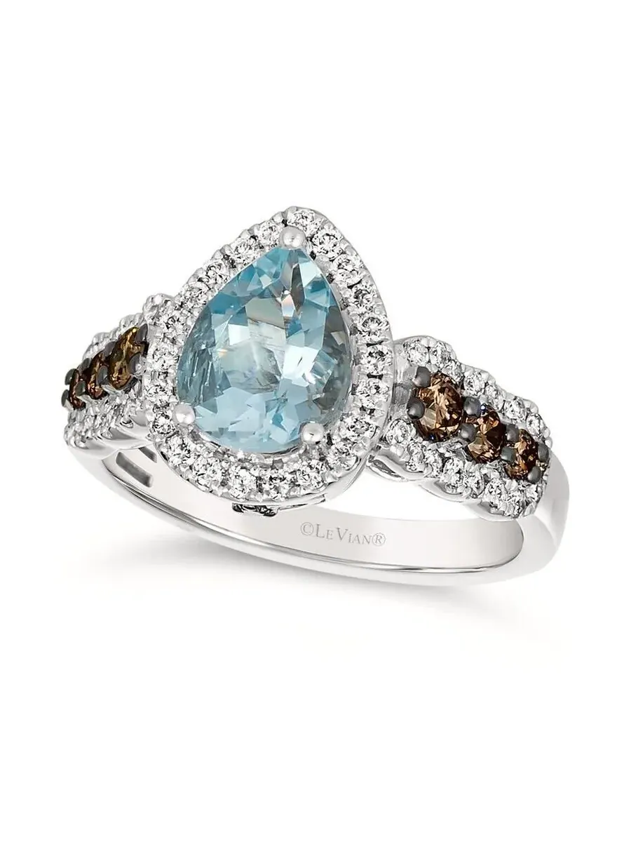 Женские кольца Le Vian Periwinkle, выполненные из ванильного золота 14К — изображение 1 из 1, оттенок синий
