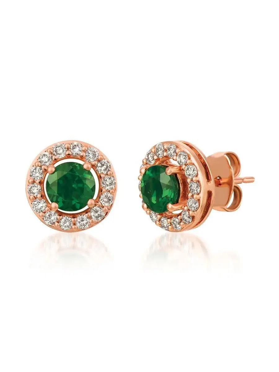 Женские серьги Le Vian из фисташкового диопсида в оправе из 14-каратного клубничного золота — изображение 1 из 1
