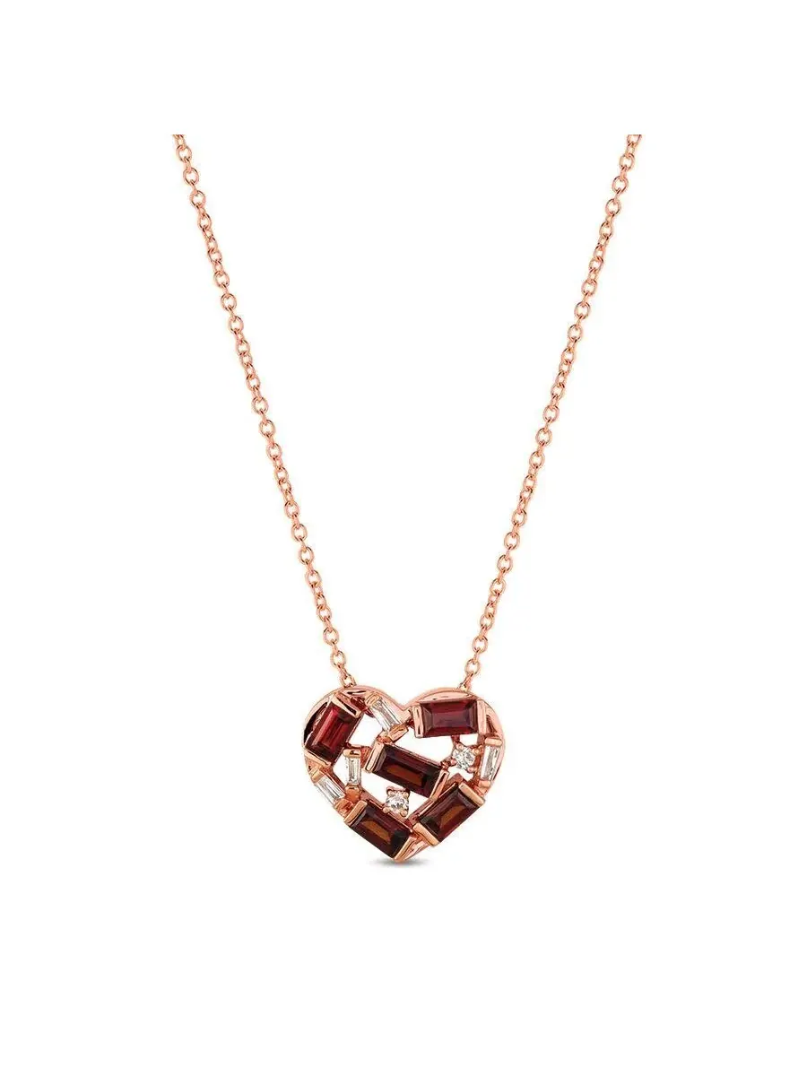 Ожерелье Le Vian с гранатом граната, установленным в 14-каратное клубничное золото — изображение 1 из 1, оттенок красный