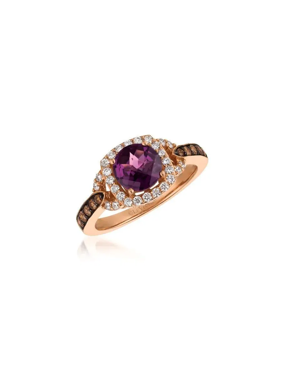 Набор колец Le Vian Ladies Positivity из ванильного золота 14 карат — изображение 1 из 1, оттенок фиолетовый