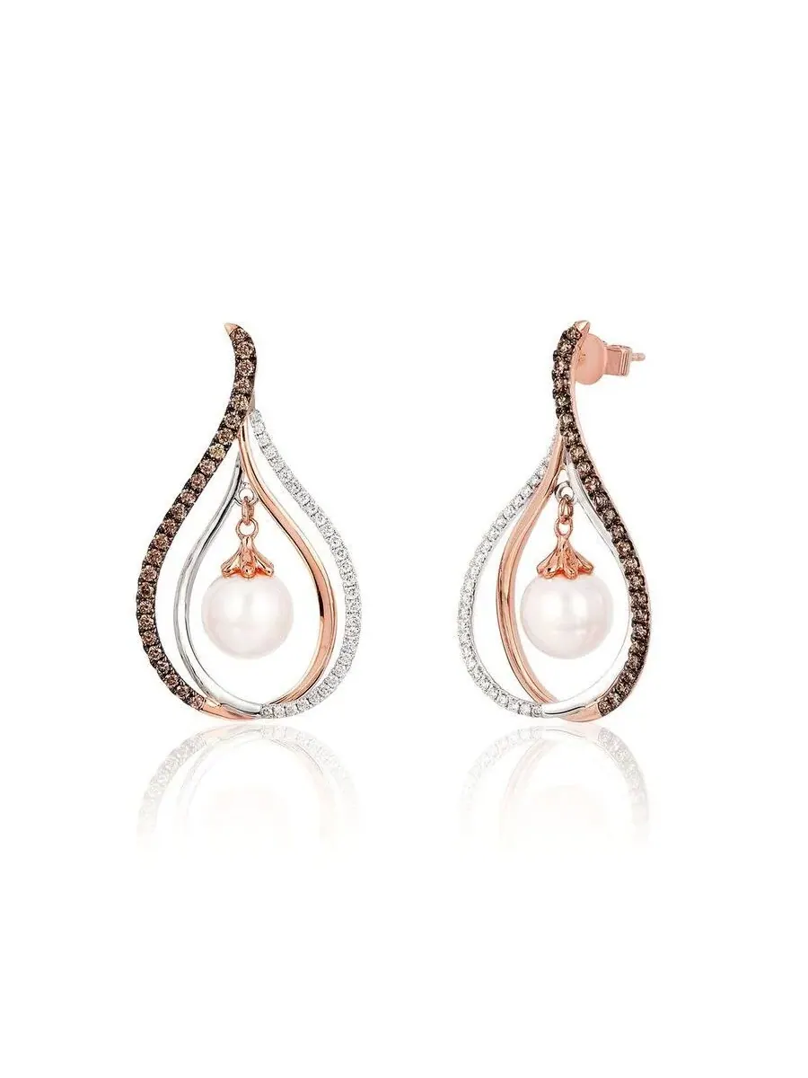 Серьги Le Vian Ladies Red Carpet из двухцветного золота 14 карат