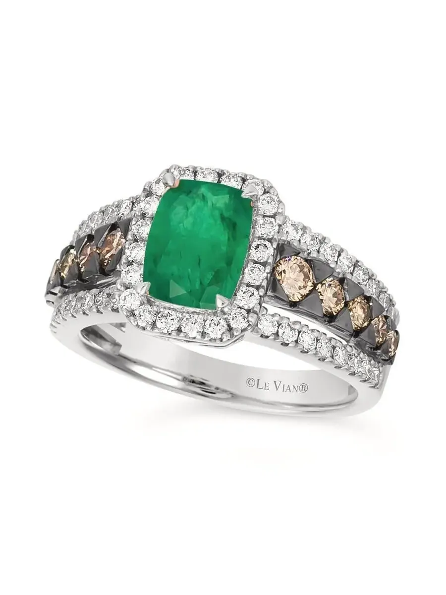 Набор колец Le Vian Ladies Renewal- Garden Party из ванильного золота 14К — изображение 1 из 1, оттенок зеленый