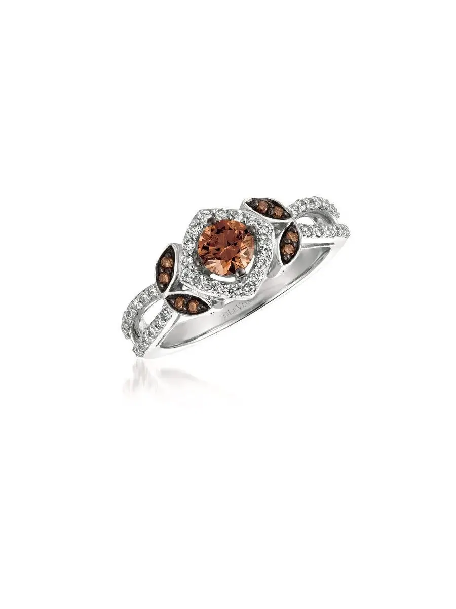 Кольцо Le Vian Ladies Chocolate Solitaire, установленное в 14-каратном золотом ванили — изображение 1 из 1