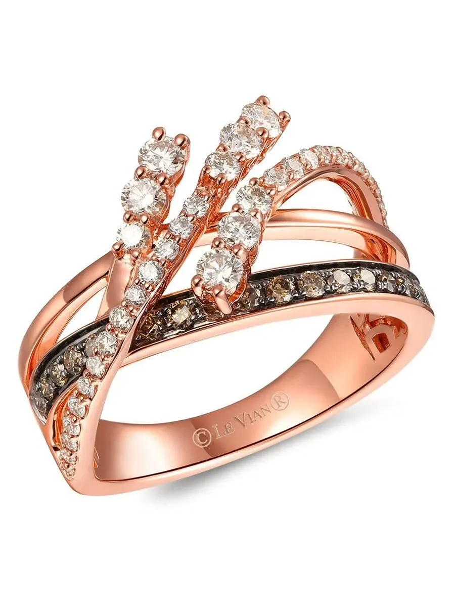 Кольцо Le Vian Ladies Milestones, выполненное из 14-каратного клубничного золота — изображение 1 из 1, оттенок коричневый