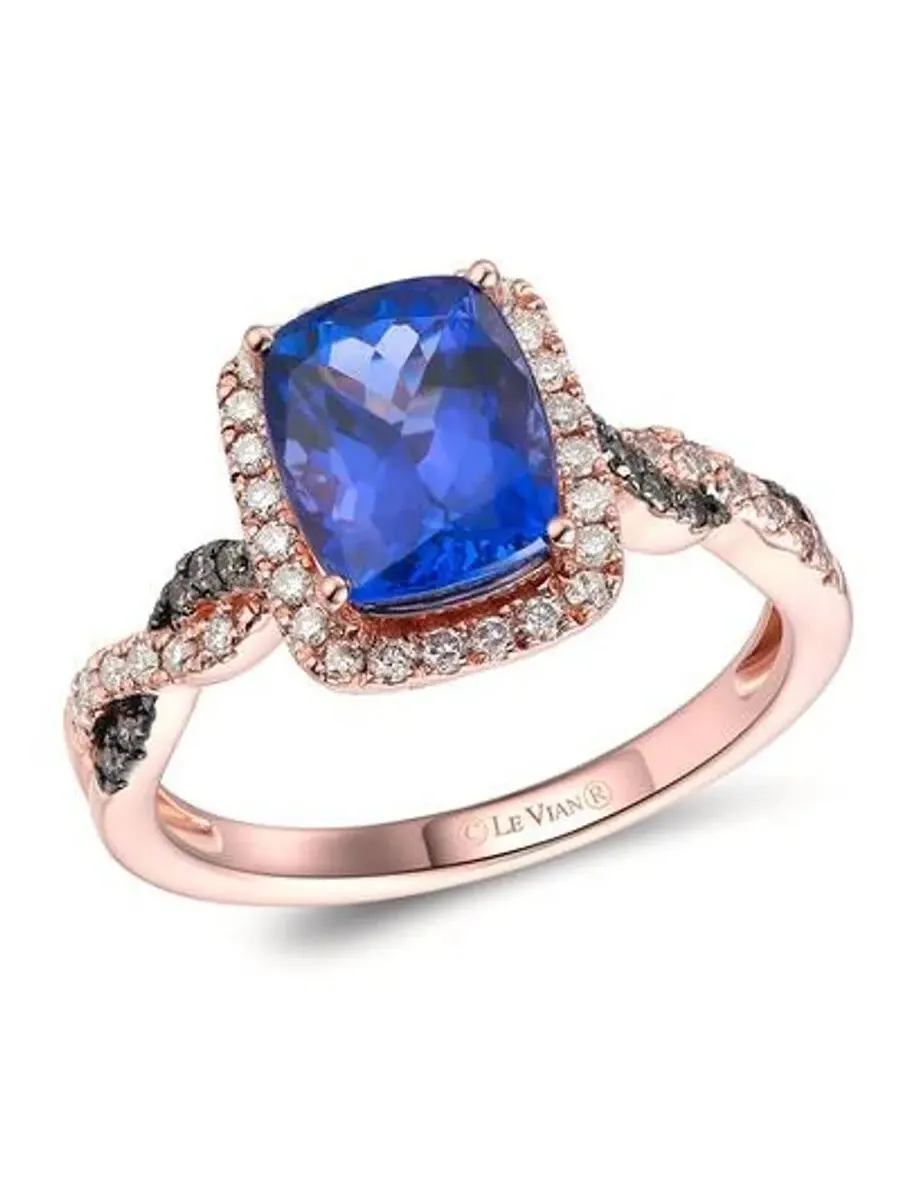 Кольца Le Vian Ladies Tranquility, выполненные из 14-каратного клубничного золота — изображение 1 из 1, оттенок синий