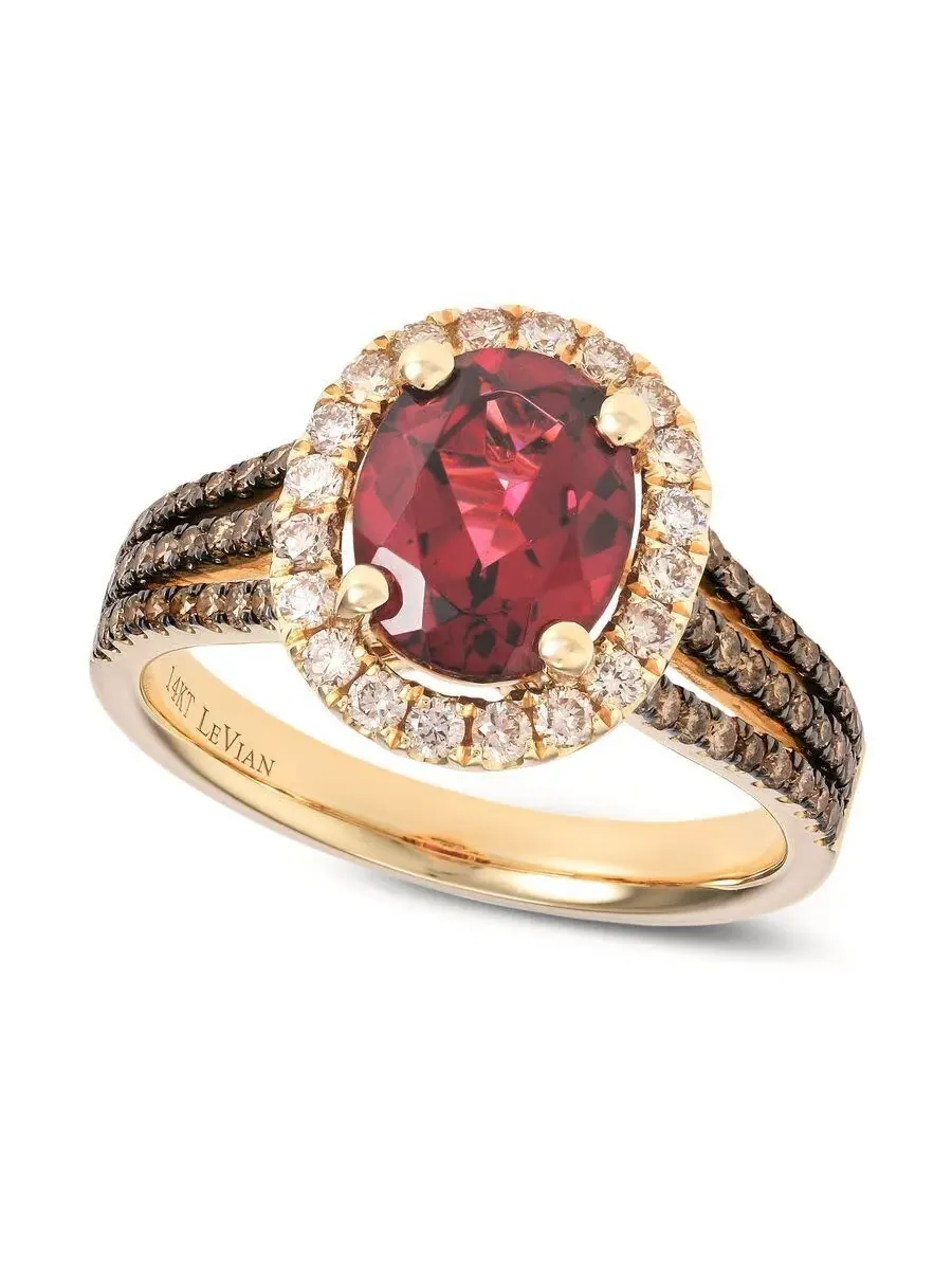 Кольца Le Vian Ladies Vivids, выполненные из 14-каратного клубничного золота