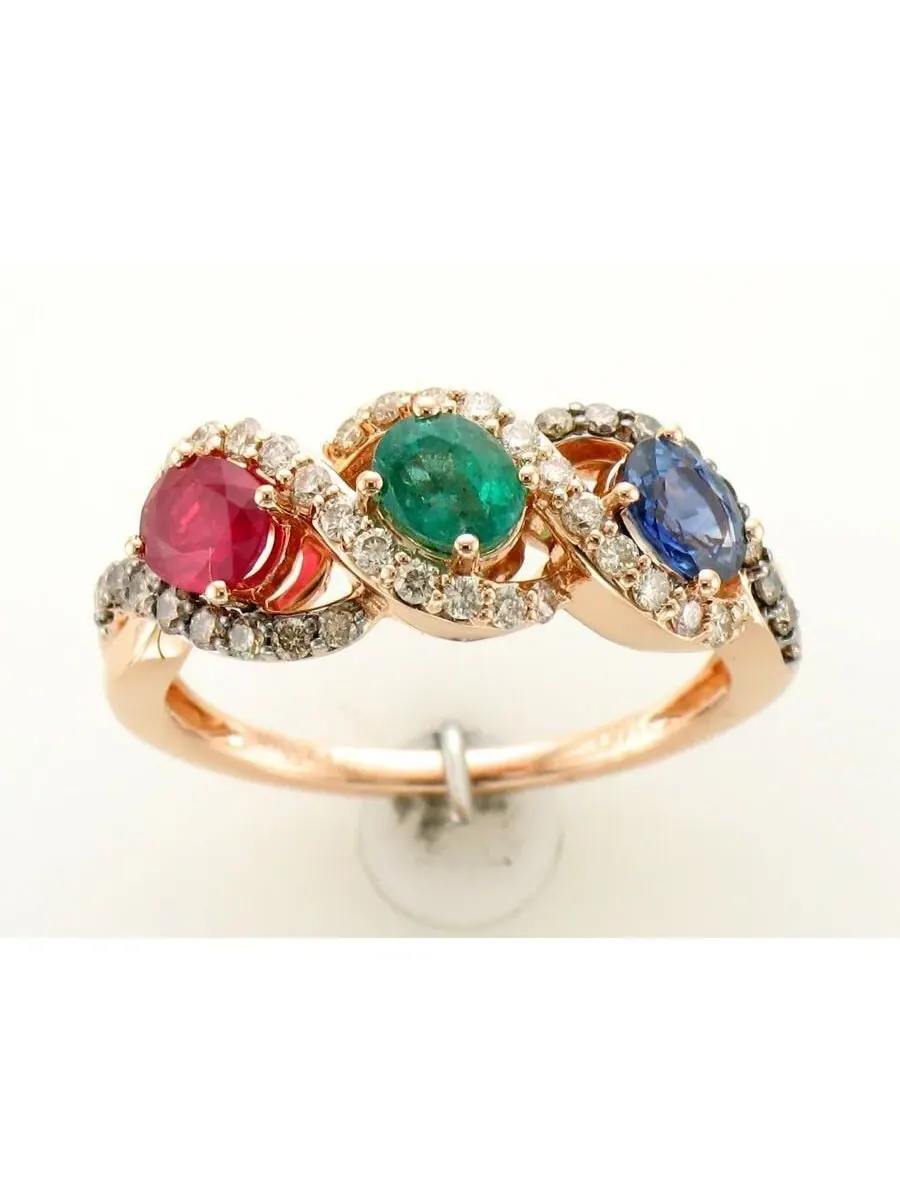 Кольца Le Vian Ladies Vivids, выполненные из 14-каратного клубничного золота