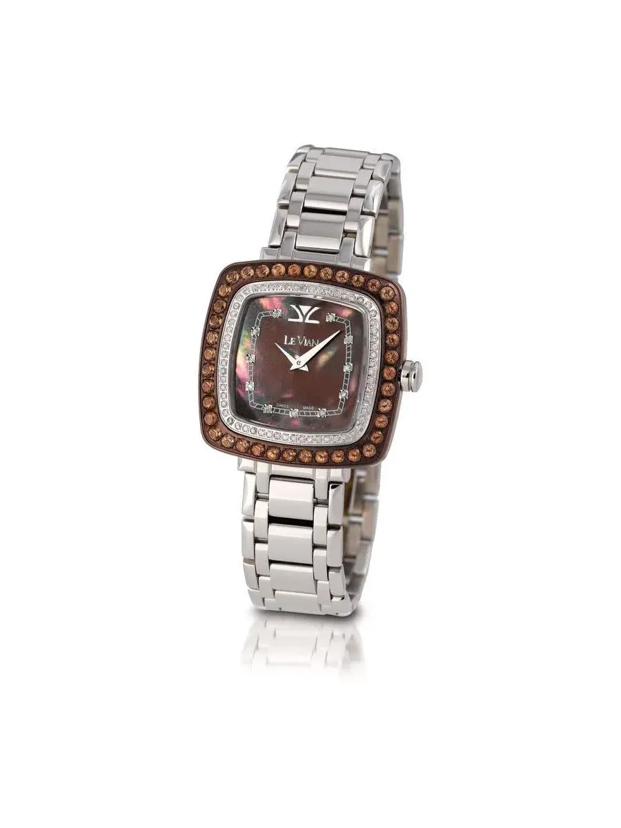 Женские часы Le Vian Le Vian Time Quartz с бриллиантом LV1235DD — изображение 1 из 1, оттенок коричневый