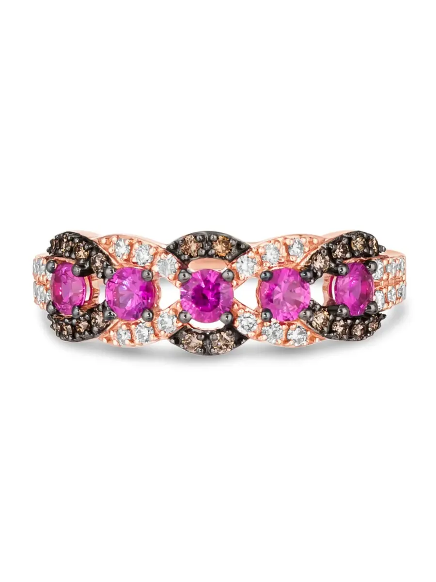Кольцо Le Vian Passion с рубином, выполненное из клубничного золота 14 карат — изображение 2 из 4, оттенок красный