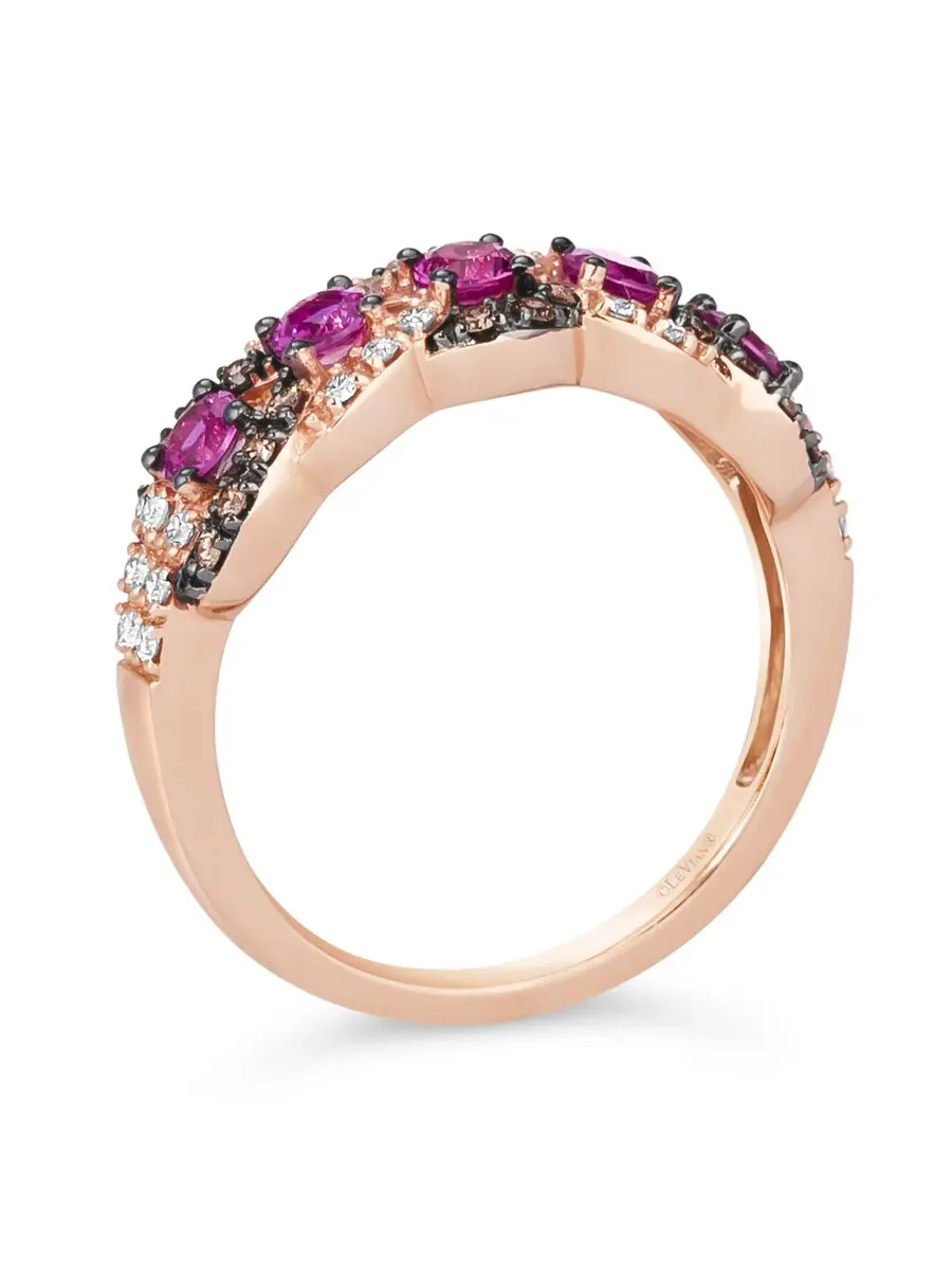 Кольцо Le Vian Passion с рубином, выполненное из клубничного золота 14 карат — изображение 3 из 4, оттенок красный