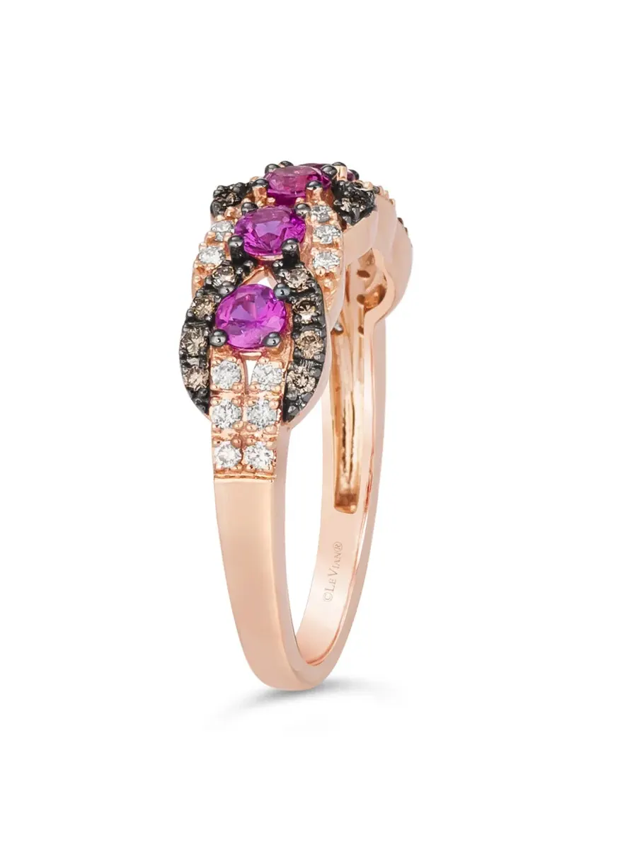 Кольцо Le Vian Passion с рубином, выполненное из клубничного золота 14 карат — изображение 4 из 4, оттенок красный