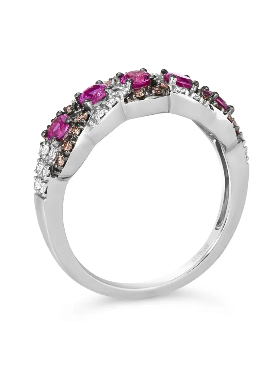Кольцо Le Vian Passion с рубином, выполненное из 14-каратного ванильного золота — изображение 2 из 3, оттенок красный
