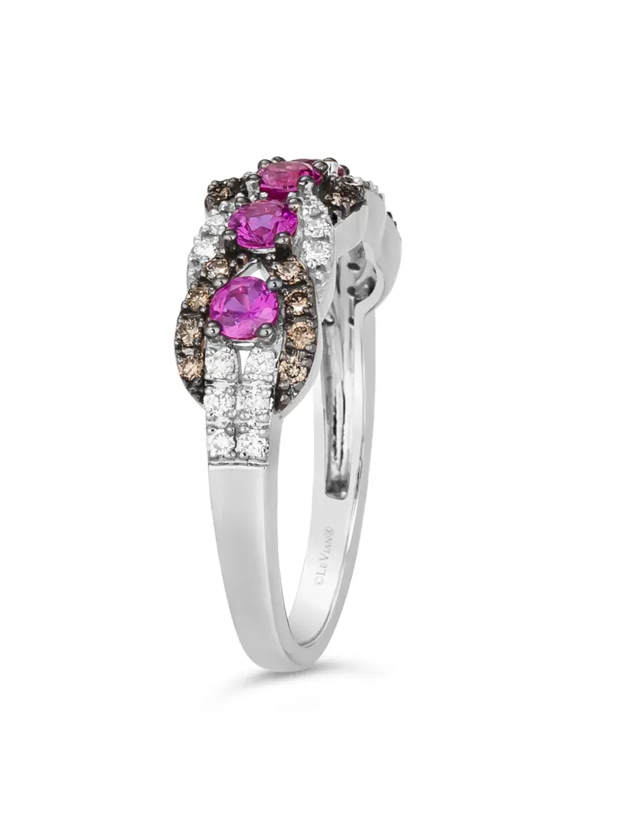 Кольцо Le Vian Passion с рубином, выполненное из 14-каратного ванильного золота — изображение 3 из 3, оттенок красный