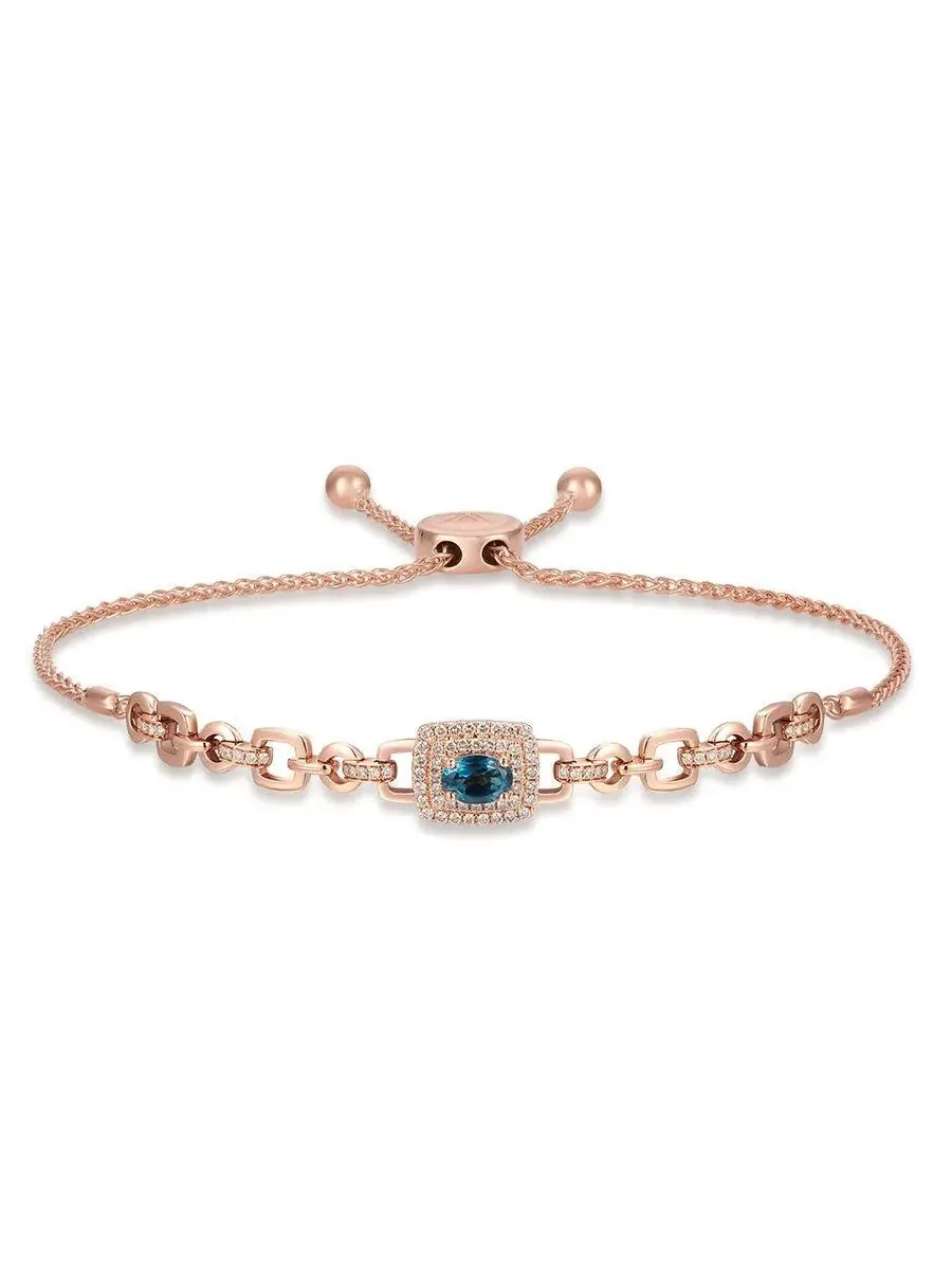 Женский модный браслет Le Vian с полудрагоценными камнями из клубничного золота 14К