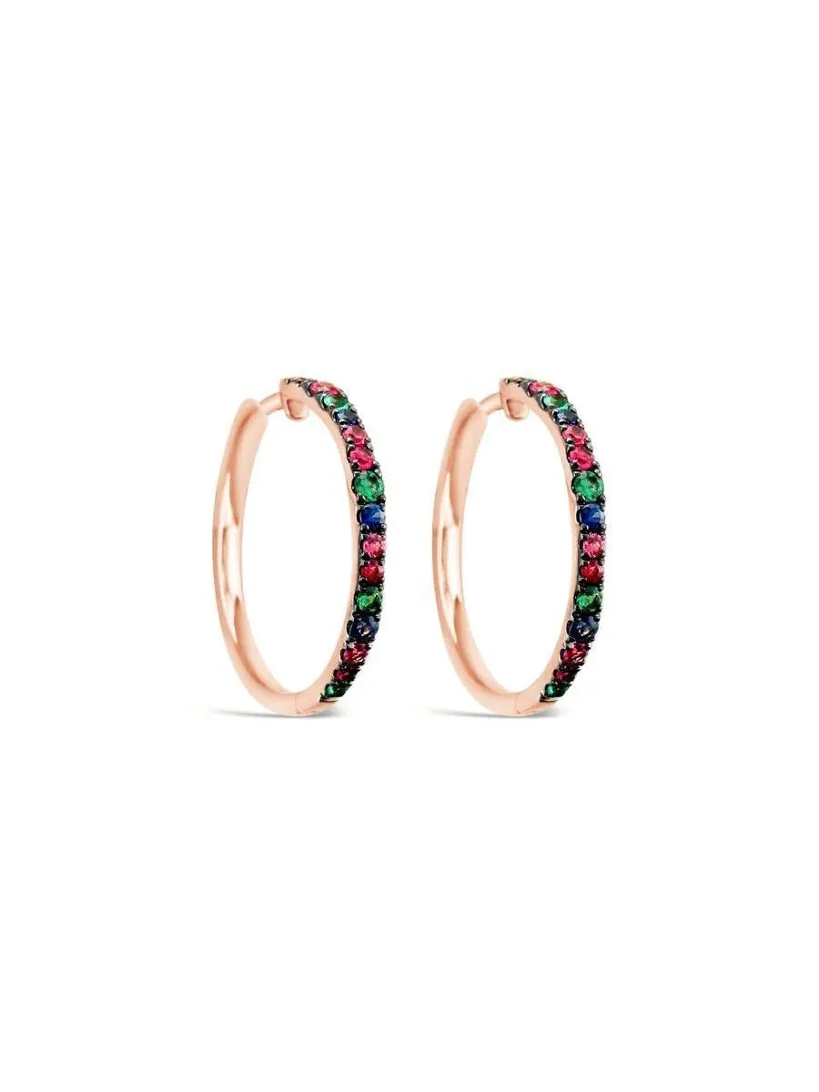 Серьги для женщин Le Vian Precious Fashion из 14-каратного клубничного золота — изображение 1 из 1, оттенок синий