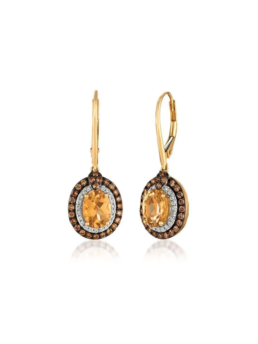 Женские модные полудрагоценные серьги Le Vian из 14-каратного медового золота