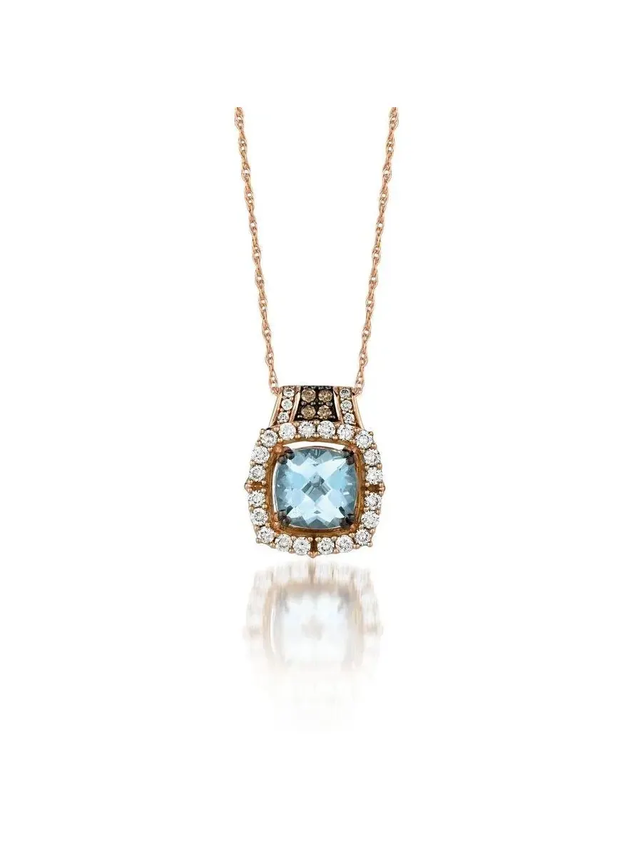 Полудрагоценная модная подвеска для женщин Le Vian из 14-каратного клубничного золота — изображение 1 из 1, оттенок синий