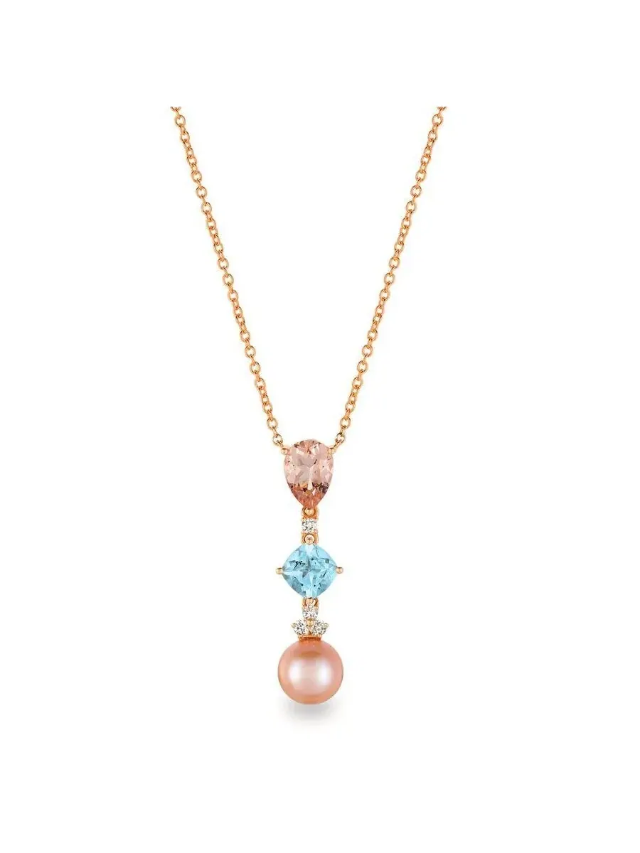 Полудрагоценная модная подвеска для женщин Le Vian из 14-каратного клубничного золота — изображение 1 из 1, оттенок розовый