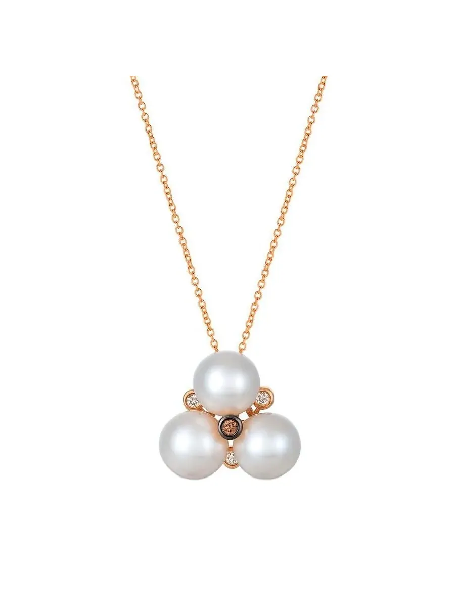 Женская модная подвеска Le Vian Wisdom Pearls из клубничного золота 14 карат — изображение 1 из 1, оттенок белый