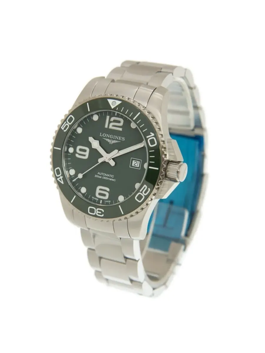 Мужские часы Longines Conquest с автоматическим механизмом и зеленым циферблатом L37824066 — изображение 4 из 6