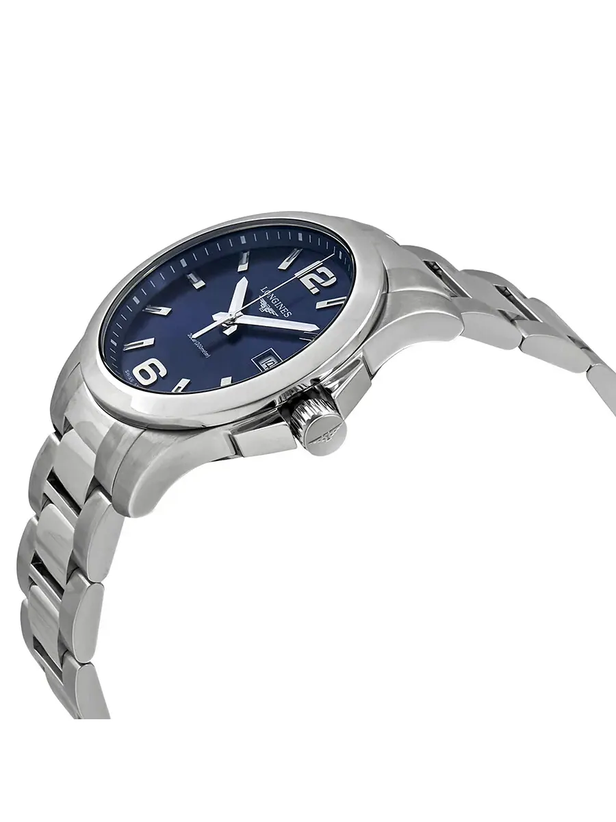 Мужские часы Longines Conquest с синим циферблатом, диаметр 41 мм, модель L3.759.4.96.6 — изображение 2 из 3