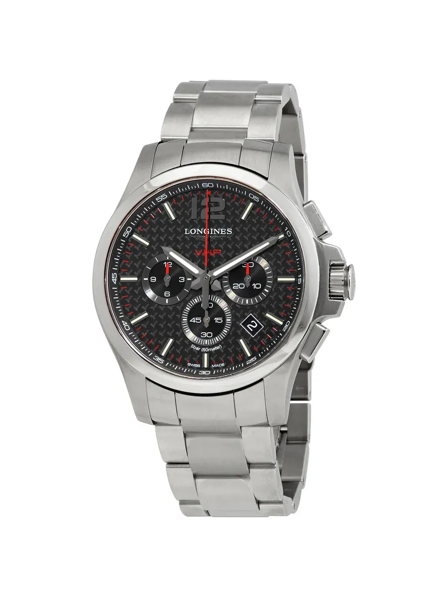 Мужские кварцевые часы Longines Conquest Chronograph L37274666 — изображение 1 из 3, оттенок серебряный