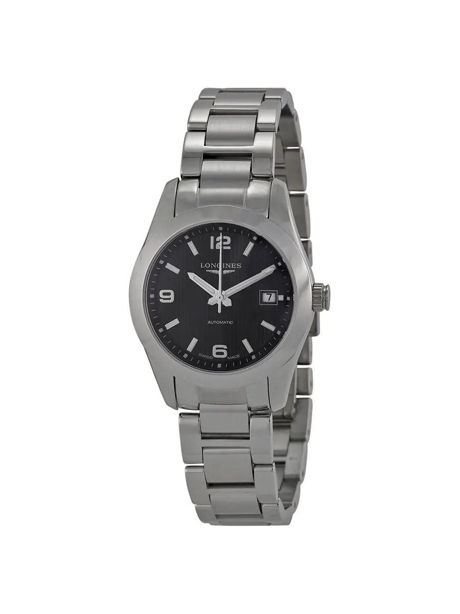 Женские часы Longines Conquest Classic с черным циферблатом и корпусом из нержавеющей стали L22854566 — изображение 1 из 4