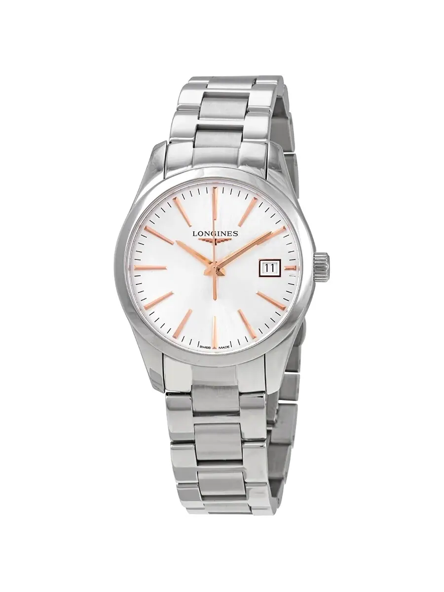 Женские часы Longines Conquest Classic с кварцевым механизмом и серебристым циферблатом L2.386.4.72.6 — изображение 1 из 3