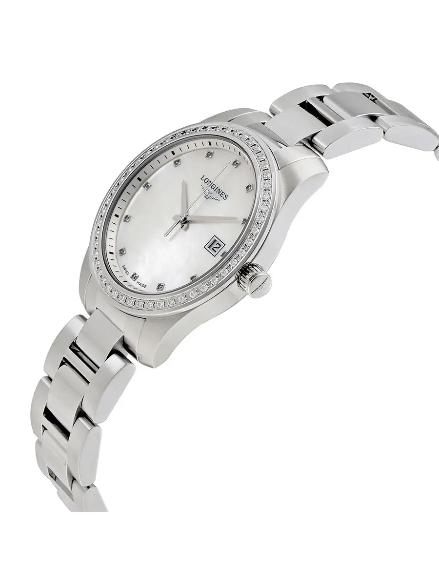 Женские часы Longines Conquest с перламутровым циферблатом L3.401.0.87.6 — изображение 2 из 3, оттенок серебряный