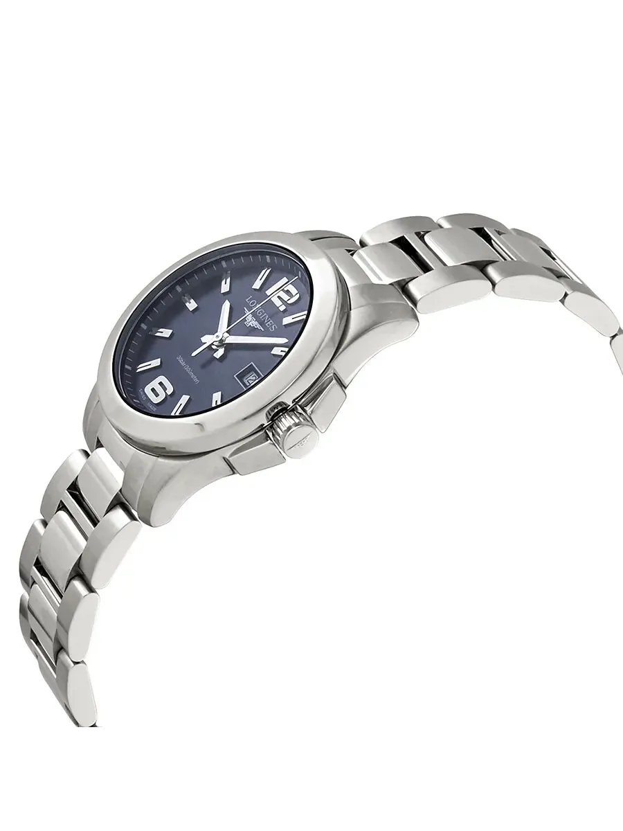 Женские часы Longines Conquest с синим лучевым циферблатом L3.376.4.96.6 — изображение 2 из 3, оттенок серебряный
