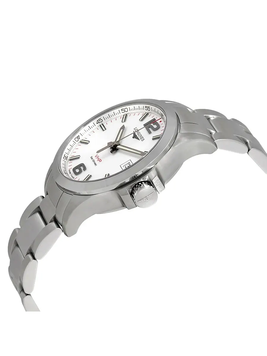 Мужские часы Longines Conquest V.H.P. с серебристым циферблатом L3.716.4.76.6 — изображение 2 из 3, оттенок серебряный