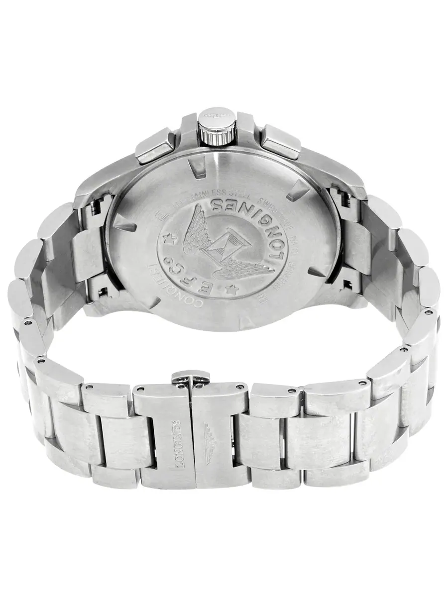 Мужские часы Longines Conquest V.H.P. Chronograph Quartz с серебристым циферблатом L3.727.4.76.6 — изображение 3 из 3