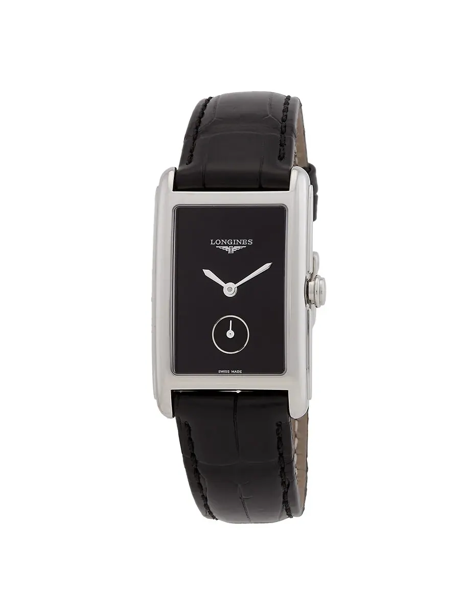 Женские часы Longines Dolce Vita Quartz с черным циферблатом L5.512.4.50.2 — изображение 1 из 3, оттенок серебряный