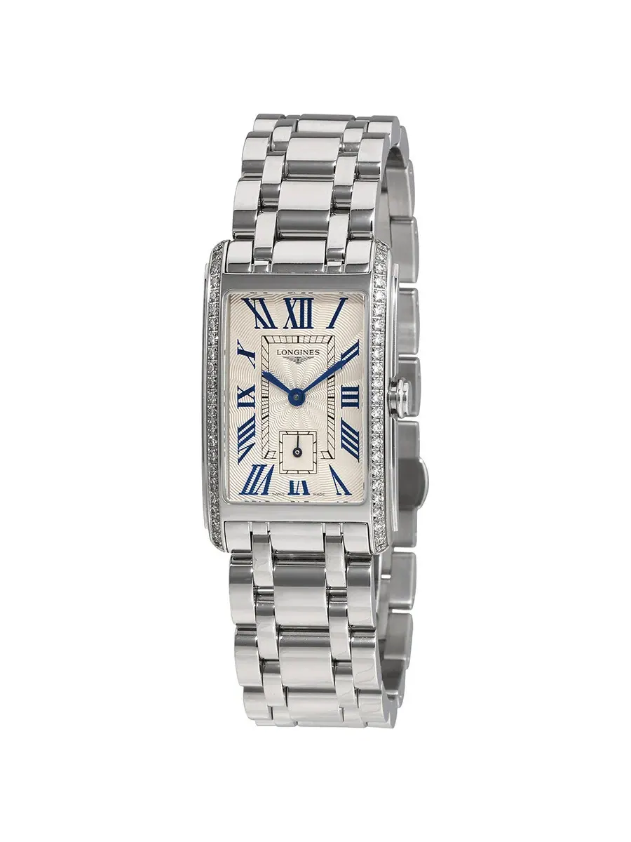 Женские часы Longines Dolcevita Quartz с бриллиантами L5.512.0.71.6 — серебристый
