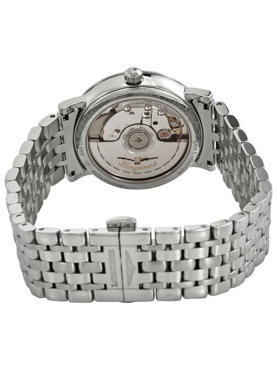 Часы Longines Elegant Automatic с синим циферблатом 34,5 мм L4.809.4.92.6 — изображение 3 из 6, оттенок серебряный