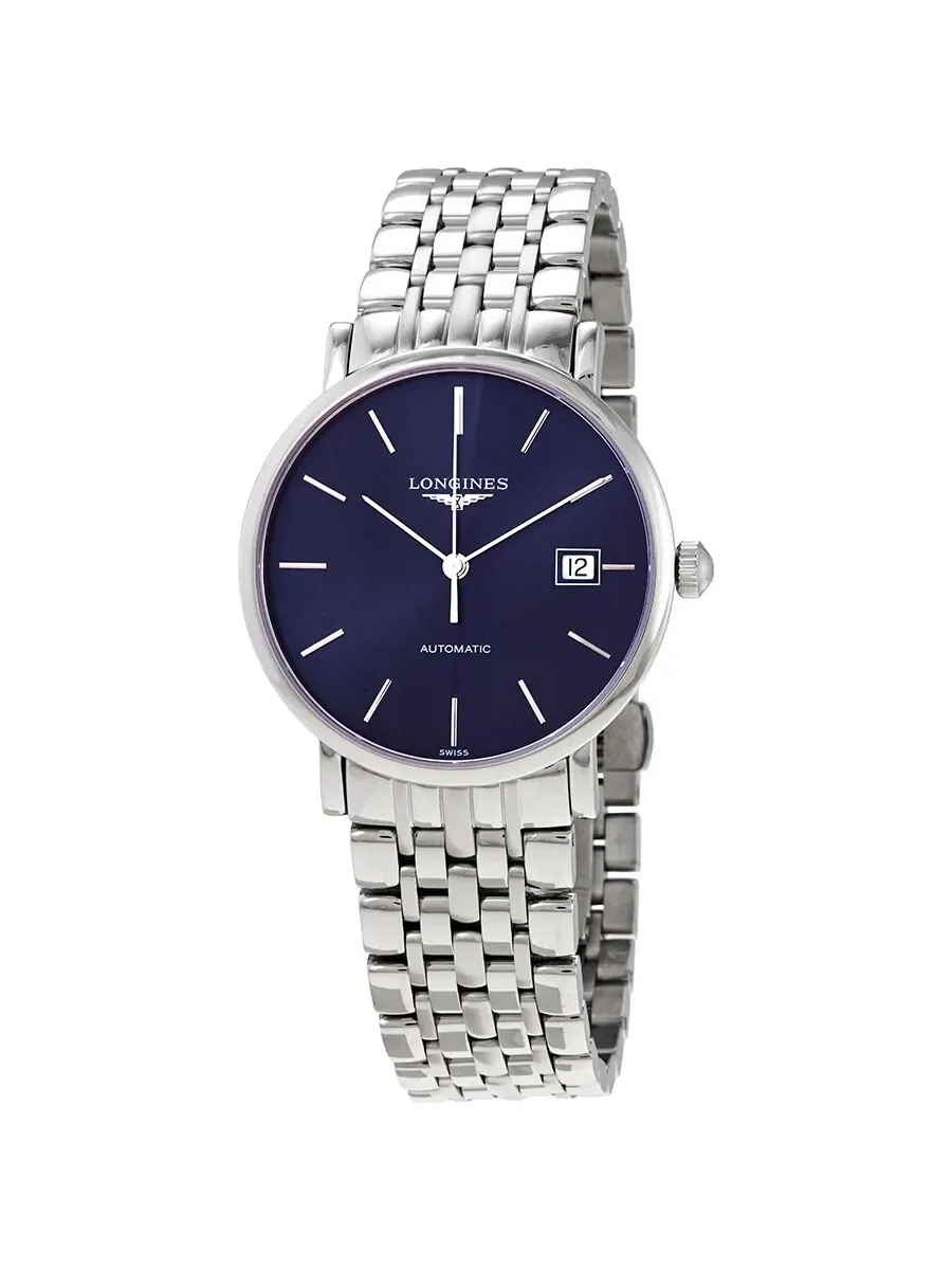 Мужские часы Longines Elegant Automatic с синим циферблатом L4.810.4.92.6 — изображение 1 из 3, оттенок серебряный