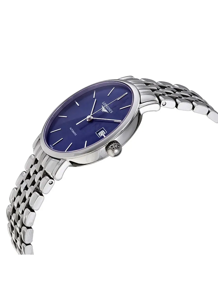 Мужские часы Longines Elegant Automatic с синим циферблатом L4.810.4.92.6 — изображение 2 из 3, оттенок серебряный