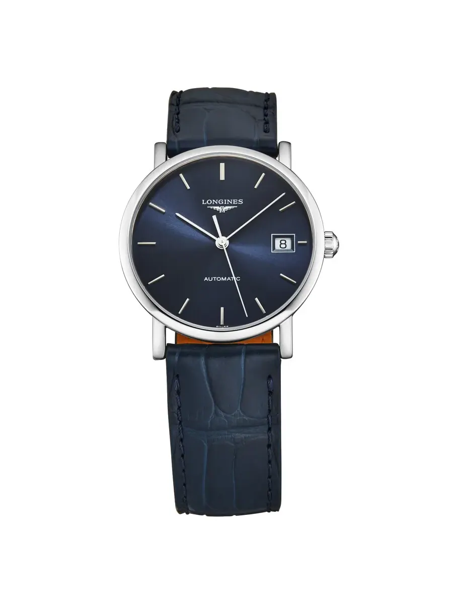 Женские часы Longines Elegant Automatic с синим циферблатом L48094922 — изображение 1 из 4, оттенок серебряный