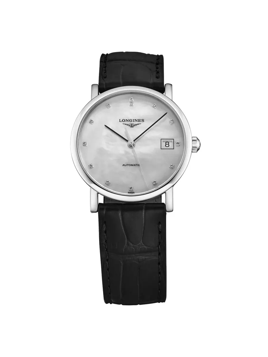 Женские часы Longines Elegant Automatic с белым циферблатом и бриллиантами L4.809.4.87.2 — изображение 1 из 4