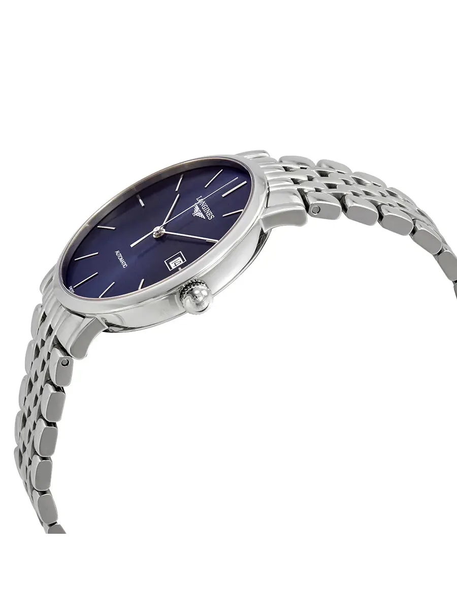 Мужские автоматические часы Longines Elegant с синим циферблатом L49104926 — изображение 2 из 3, оттенок серебряный